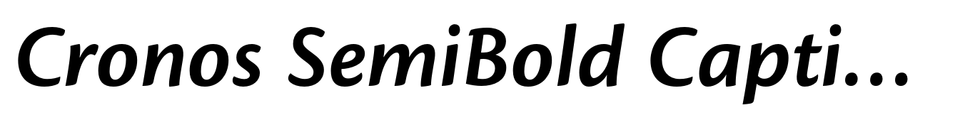 Cronos SemiBold Caption Italic